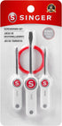 SINGER 3-Piece Screwdriver Set - Includes; 2 Flat head, 1 Phillips head...