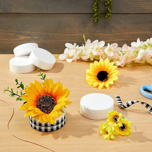 24 Pack Foam Circles for Crafts - 3 Inch Round Polystyrene Discs for DIY Projects (1 Inch Thick, White)...