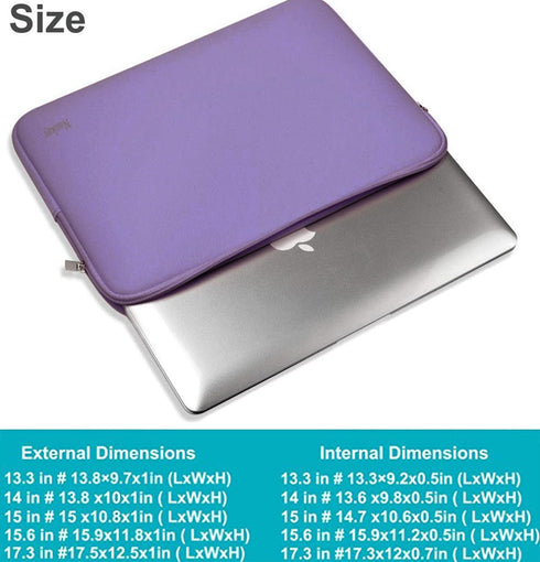 15.6 Inch Laptop Sleeve, Resistant Neoprene Notebook Computer Pocket Case/Tablet Briefcase Carrying Bag Compatible for Asus/Dell/Fujitsu/HP/Sony/T...