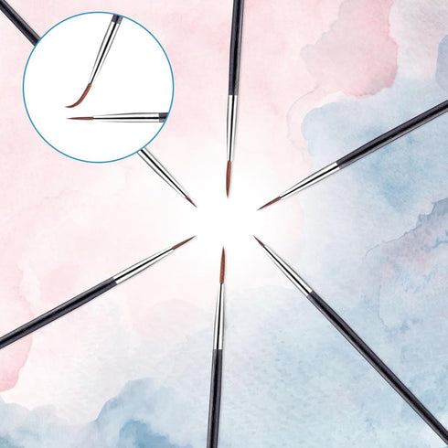 6 Pieces Detail Paint Brush Set, Fine Paint Brush Thin Detail Paint Brush Miniature Paint Brushes Small Fine Tip Paint Brush for Miniature Detail ...