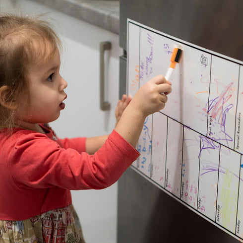 PATIKIL Magnetic Dry Erase Whiteboard Paper, 18" x 12" Adhesive Dry Erase Board Sticker Right Angle Side Magnetic Whiteboard Paper for Fridge Offi...