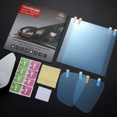 4 Pieces Car Rearview Mirror Film Rainproof Waterproof Mirror Film Anti Fog Clear Nano Coating Car Film for Car Rear View Mirrors Side Windows...