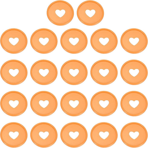 PATIKIL 35mm 1-1/2" Orange Plastic Round Book Binding Discs, 22 Pcs Discbound Expansion Discs Plating Round Binder Rings for DIY Notebook Planner...