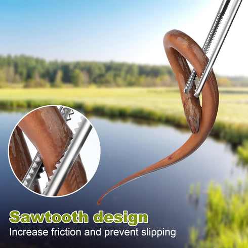 Heavy Duty Snake Feeding Tongs,15" Extra Long Stainless Steel Reptile Feeding Tongs Tweezers for Ball Python,Fish Aquariums, Reptiles Snakes, Tank...