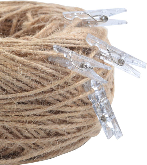 100 Pieces Clear Plastic Utility Paper Clip, Photo Paper Peg Pin, Clothes Line Clips, Craft Clips, 3.5 x 0.5cm x 0.7cm (Silver Glittered)...