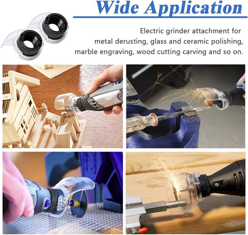 Mesee 4 Pieces Rotary Tool Shield, Electric Grinder Protective Cover Guard Case Safety Electric Drill Protector Tool Attachment Kit Grinder Access...