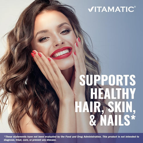 Vitamatic Hydrolyzed Keratin 500mg per Serving - 120 Vegetarian Capsules - Keratin Supplements for Healthy Hair Skin & Nails for Adults...