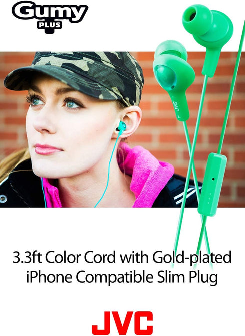JVC HAFR6G Gumy Plus Headphones (Pistachio Green)......