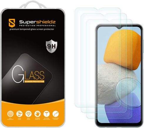 Supershieldz (3 Pack) Designed for Samsung Galaxy A23 5G / Galaxy A23 5G UW Tempered Glass Screen Protector, Anti Scratch, Bubble Free...
