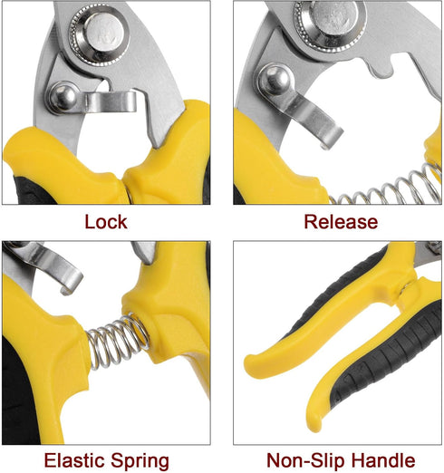 2pcs Industrial Scissors 8 Inch Multi-Purpose Shears Stainless Steel Blades with Black Yellow Handle for Cutting Thin Metal Copper Sheets...