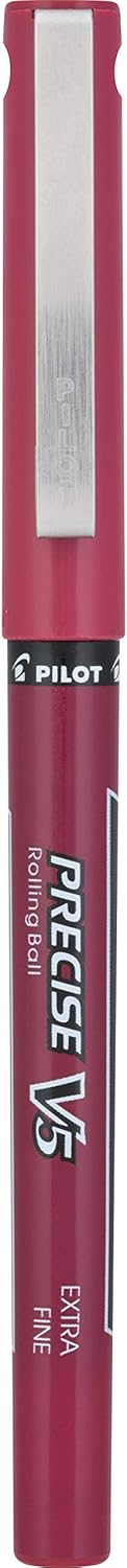 Pilot, Precise V5, Capped Liquid Ink Rolling Ball Pens, Extra Fine Point 0.5 MM, Burgundy, Pack of 14...