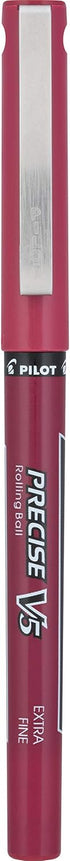 Pilot, Precise V5, Capped Liquid Ink Rolling Ball Pens, Extra Fine Point 0.5 MM, Burgundy, Pack of 14...