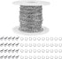 33 Feet Stainless Steel Jewelry Chains for Jewelry Making - Silver Chain Roll with 40 Pieces Open Jump Rings & 20 Pieces Lobster Clasps - Silver N...