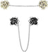 Gejoy 2 Pieces Rose Sweater Shawl Clips Cardigan Flowers Collar Dresses Clip with Chain for Women Girls (style Set 2)...