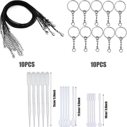 Woohome 40 PCS Island Silicone Mould Jewelry Resin Molds, 5 PCS Resin Casting Molds Jewelry Making Kit for Pendants, Necklace, Earrings, Jewelry C...