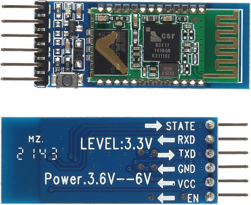 3Pcs HC-05 Wireless Bluetooth RF Transceiver Master Slave Integrated Bluetooth Module 6 Pin Wireless Serial Port Communication BT Module...