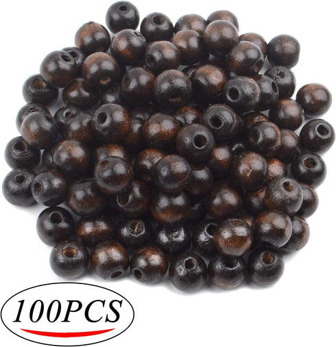 100pcs Natural Wooden Beads Round Ball Spacer Beads Decoration Accessories for Jewelry Making Finding Charms(14mm)...