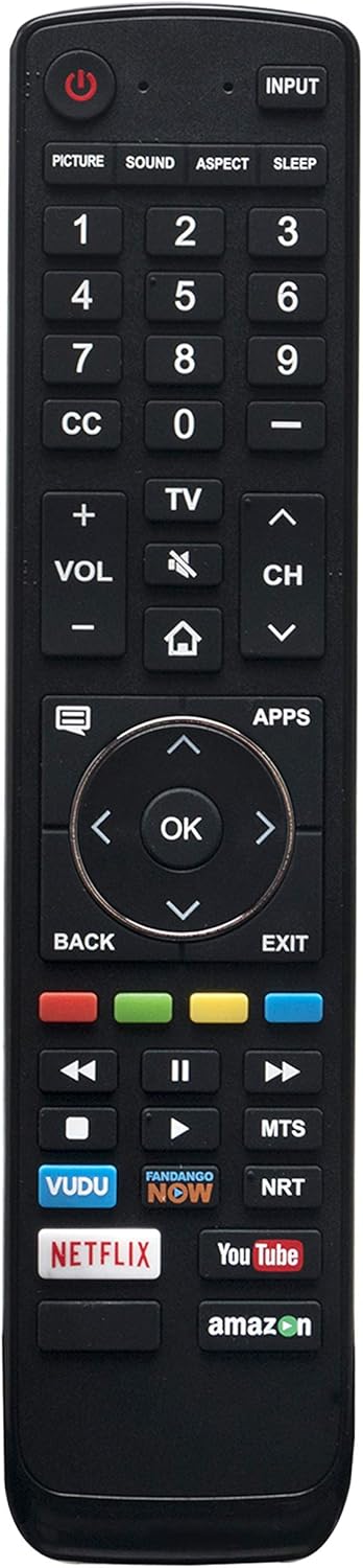 EN3139H Replaced TV Remote Control Compatible with Hisense Smart TV 65H9070E 65H9080E 43H6E 43H7050D 55H9808 60H6080E 60H6E 43H8080E 43H8E 49H6080...