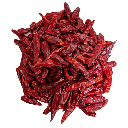 4oz Japones Dried Whole Chile Peppers, Japanese Red Pepper, Chili Seco Pods for Authentic Mexican Food, Heat-Sealed Resealable Bag...