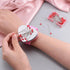 HARFINGTON Magnetic Pin Holder Wristband Heart-Shaped Wrist Sewing Pincushion Silicone Strap Bracelet with 100 Plastic Head Pins for Sewing Quilti...