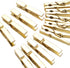 Mini Plastic Clips, 100 Pieces Utility Photo Clips Paper Peg Clothes Line Clips - 3.5 x 0.5 x 0.7cm, Gold...