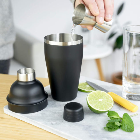 True Ash Stainless Steel Cocktail Shaker for Cold Brew Cocktails, Margarita, Whiskey Sour, Espresso Martini Shaker, Home Bar Accessories, Bartende...