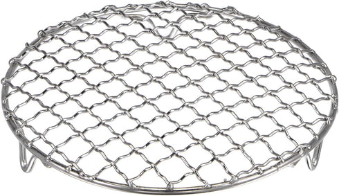 Round Cooking Rack 6.5-inch 201 Stainless Steel Cross Wire Barbecue Grill Net with 20mm Legs for Cooking Baking Steaming BBQ...