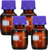 PATIKIL 4 Pack Reagent Media Storage Bottles, 50ml Borosilicate Glass Graduated Round Bottles with GL45 Blue Screw Cap for Lab Water Reagent Liqui...