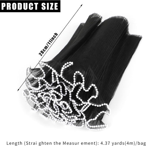 CCINEE 4.37 Yards Flower Wrapping Mesh Paper?Pearl Wrinkled Wavy Net Yarn Flower Wrapping Mesh Paper Korean Bouquet Wrapping Mesh for DIY Crafts V...