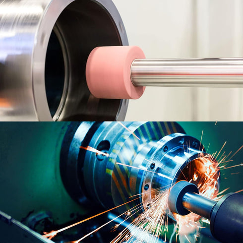 Grinding Wheel 3 Inch 46 Grits Aluminum Oxide Cup Abrasive Wheels, Chrome Corundum for Hardened Steel, Grinding Machine, Red...