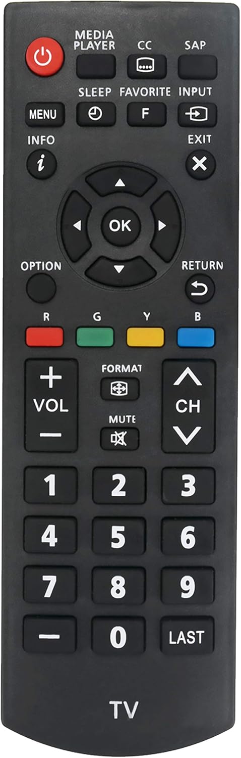 New N2QAYB000820 Replace Remote fit for Panasonic Viera TV TC-L39EM60 TC-L50EM60 TC-P42X60 TH-39LRU6 TH-39LRU60 TH-42LRU6 TH-32LRU60 TH-42LRU60 TH...