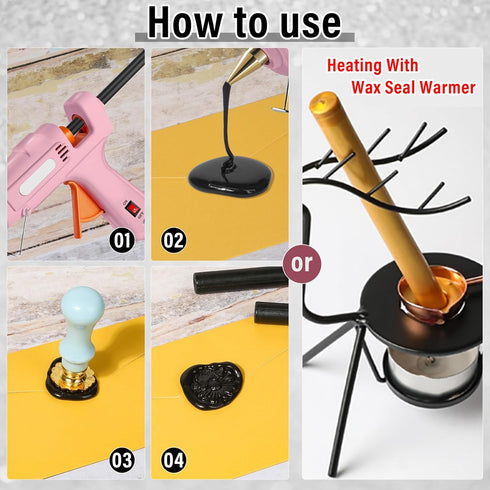 Sealing Wax Sticks, Paxcoo 20pcs Wax Seal Sticks, Glue Gun Sealing Wax Sticks for Wedding Invitations, Letter, Envelope, Cards and Crafts (Black)...