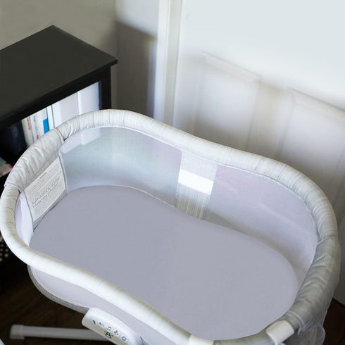 Bassinet Sheets Fit for Rectangle, Hourglass or Oval Bassinet Mattress, Universal Fitted Sheet Set for Various Bassinet Mattress Pad, 2 Pack, Ultr...