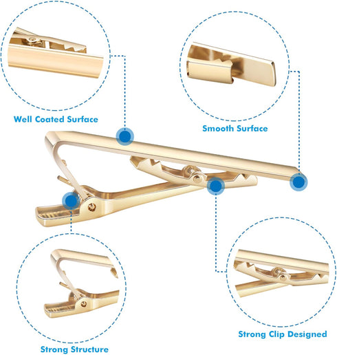 Selizo 4Pcs Tie Clip Tie Bar Tie Clips For Men...