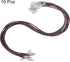 10pcs Waxed Necklace Cord Bulk, 16 Inches and 2mm Dia Necklace String Rope with Clasp for Pendants, Bracelets, Necklaces, Jewelry Making Beading S...
