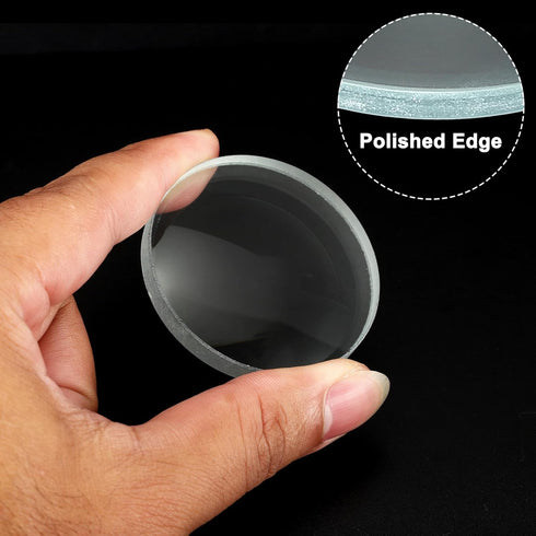 PATIKIL 6" (150mm) Focal Length Double Concave Lens, 3 Pack 50mm Diameter 6mm Height Glass Optically Polished Round Edges Lens for Physics Experim...
