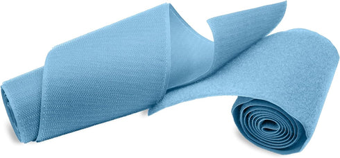 4 Inch Light Blue Sew on Hook and Loop Tape Non-Adhesive 1 Yd Length Light Blue Nylon Hook and Loop Sheets Soft Fabric Fastener Rolls for Bags Clo...