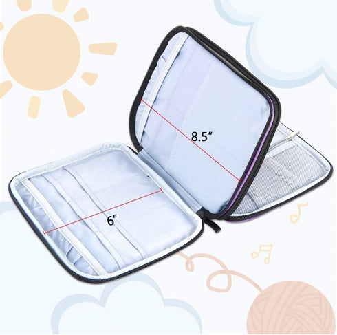 LUXJA Knitting Needles Case(up to 8 Inches), Travel Organizer Storage Bag for Circular Needles, 8 Inches Knitting Needles and Other Accessories(NO...