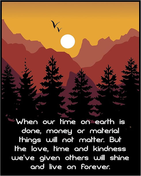 Posterizer 1 pcs-Love- Time-Kindness-Spiritual Saying-Quotes-Motivational & Inspirational Art-Gift For Buddhism Meditation philosophy Fans- unfram...