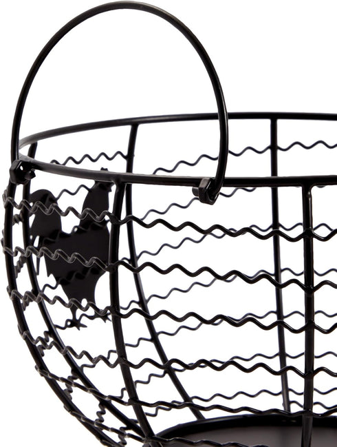 Juvale Wire Egg Basket Countertop Organizer - 8.2 x 8.2 x 4.9 in Black Iron - Rustic Farmhouse Style Countertop Egg Holder - Iron Construction...