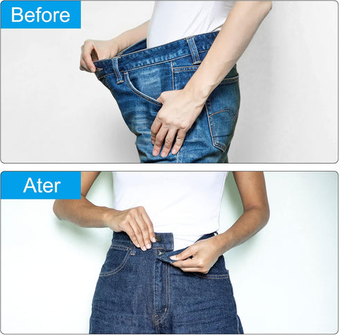 HARFINGTON 50 Sets Button Pins for Jeans, 17mm No-Sew Removable Instant Adjustable Replacement Metal Star Denim Jeans Buttons Pins Tightener for P...