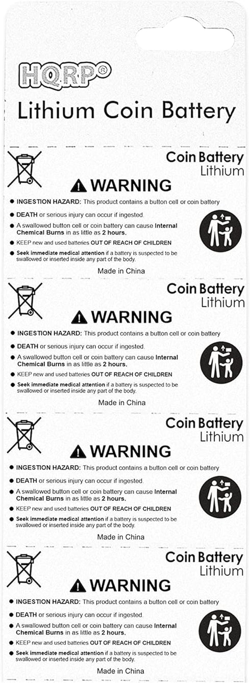 HQRP 4-Pack Lithium Battery compatible with FreeStyle Lite Blood Glucose Meter, Sugar Monitor...