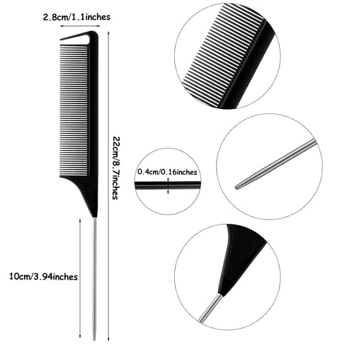 WILLBOND Magnetic Wrist Sewing Pincushion Wrist Magnetic Pin Holder Wristband Pin Cushion Holder with 3 Pcs Stainless Steel Pintail Comb Rat Tail ...