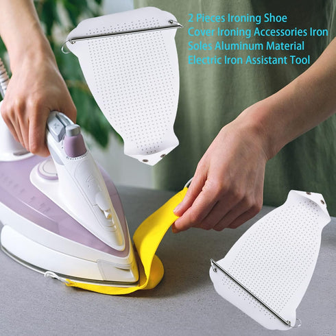 FQTANJU 2 Pcs Ironing Shoe Cover Ironing Accessories Iron Soles Electric Iron Assistant Tool for Iron Safe Slip on Most Standard Size Electric Iro...