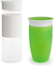 Munchkin® Miracle® 360 Spill Proof Sippy Cups, 24 and 10 Ounce, 2 Pack, Green/White – Toddler and Adult Set...