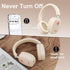 P37 Max Bluetooth Headphones Over The Ear,Beige Headphone Bluetooth with Microphone,80H Playtime,Deep Bass Memory Foam Ear Cups,audífonos inalámbr...