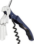 True Brands TrueTap Double Hinged Waiters Corkscrew, Top-notch Stainless Steel Opener with Foil Cutter Built to Last Wine Key Navy Blue, Set of 1...