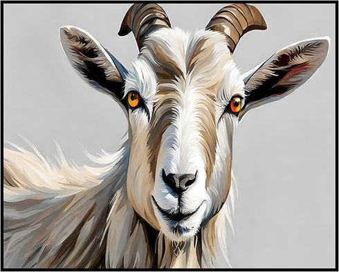 Posterizer 1 pcs- Beautiful Beige Wild Goat-Art for Animal Lovers- Living Room Bedroom Decor- unframed wall art...