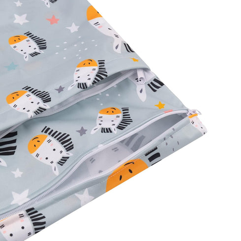 babygoal Wet Dry Bags for Baby Cloth Diapers, Washable Travel Bags, Beach, Pool, Gym Bag for Swimsuits & Wet Clothes with Two Zippered Pockets 3 P...