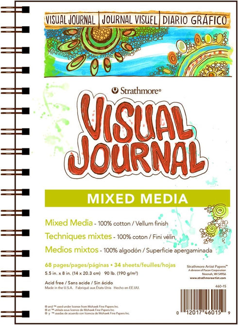Strathmore Visual Journal Mixed Media Vellum 5.5"X8"-34 Sheets -460150...
